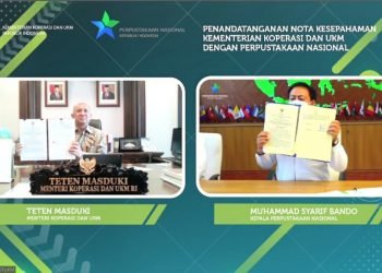 Teken MoU dengan Perpusnas, MenkopUKM Bakal Tingkatkan Literasi Koperasi & UMKM Agar Lebih Berdaya Saing