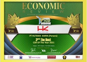 Hutama Karya Kembali Sabet Penghargaan Indonesia CSR Award 2021