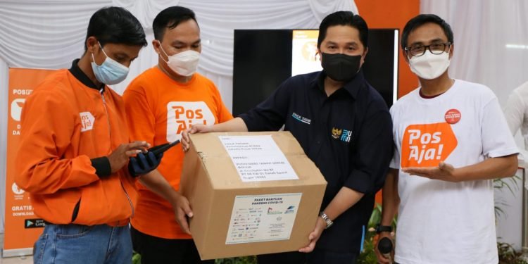 Pos Indonesia Pamer Layanan Digital Kurir dan Jasa Keuangan Dihadapan Erick Thohir