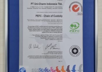 Lestarikan Keberagaman Hayati, Uni- Charm Indonesia Dapatkan Sertifikat PEFC-CoC