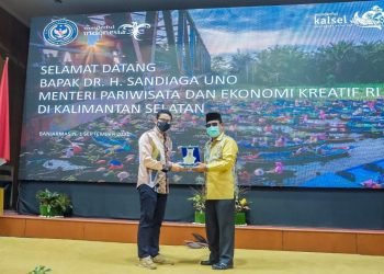 Temui Gubernur Sahbirin Noor, Menteri Sandi Bakal Dongkrak Pariwisata dan Ekonomi Kreatif di Kalsel