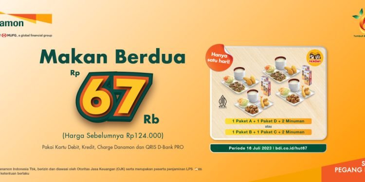 Meriahkan HUT ke-67 Danamon, Hokben Hadirkan Paket Makan Berdua Orang Terkasih Hanya Rp67.000